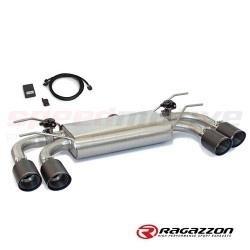 Fiat 124 Spider Ragazzon Valved Axle Back Quad 100 MM Carbon
